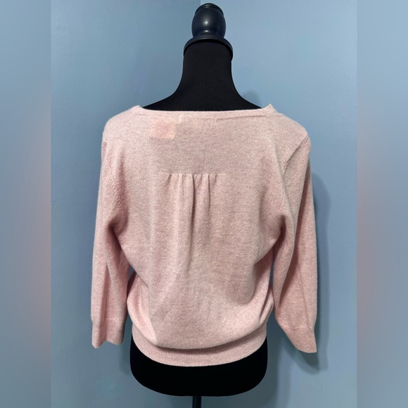 NWT Boden Cashmere Crop Sweater Pale‎ Pink Women’s Size 12 - Picture 2 of 8